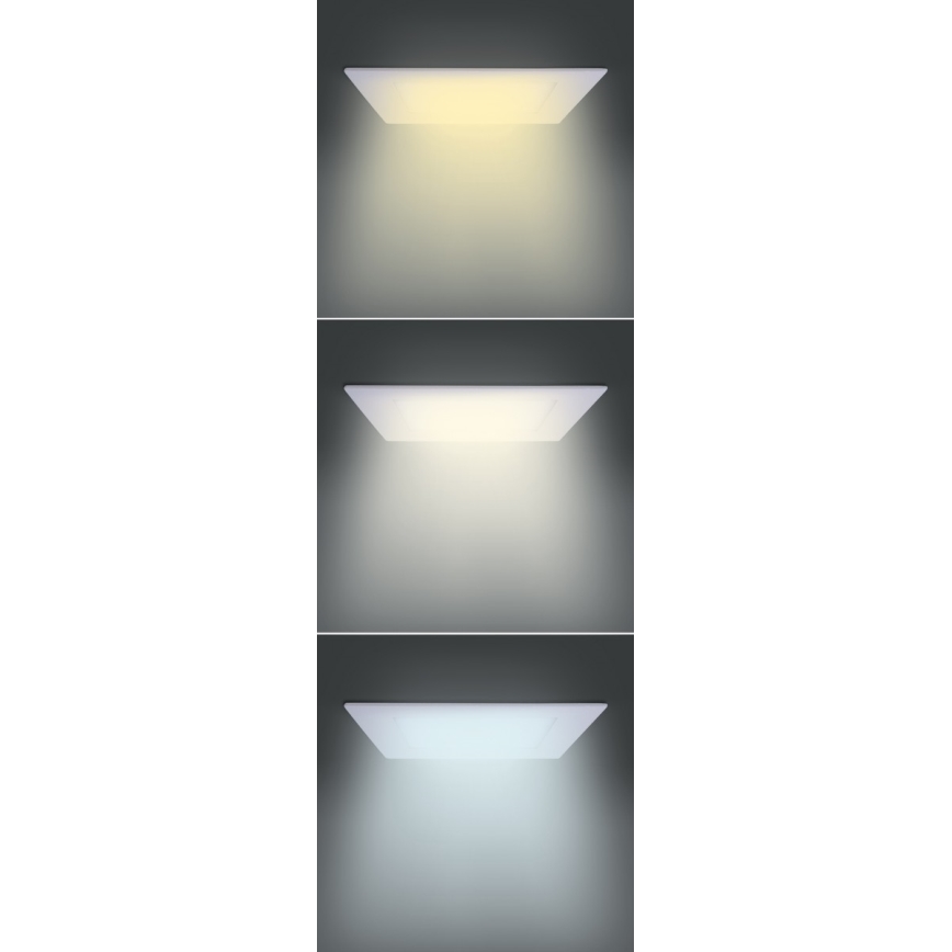 Plafoniera LED da incasso 12W/230V 3000/4000/6000K 17x17 cm bianca