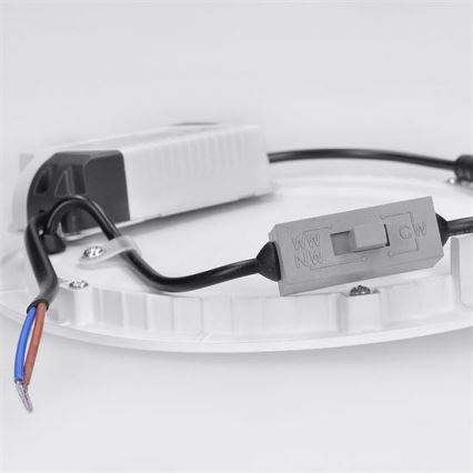 Plafoniera da incasso LED/18W/230V 3000/4000/6000K Ø 22,5 cm bianca
