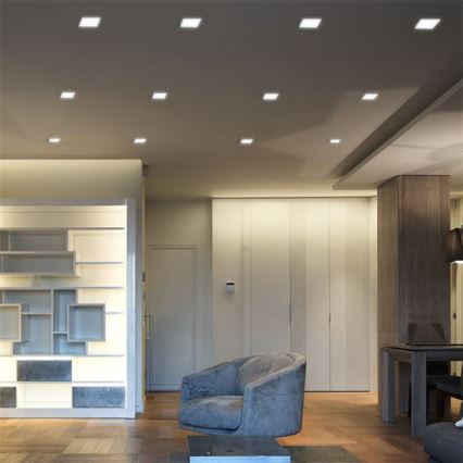 Plafoniera da incasso LED/18W/230V 3000/4000/6000K 22,5x22,5 cm bianca