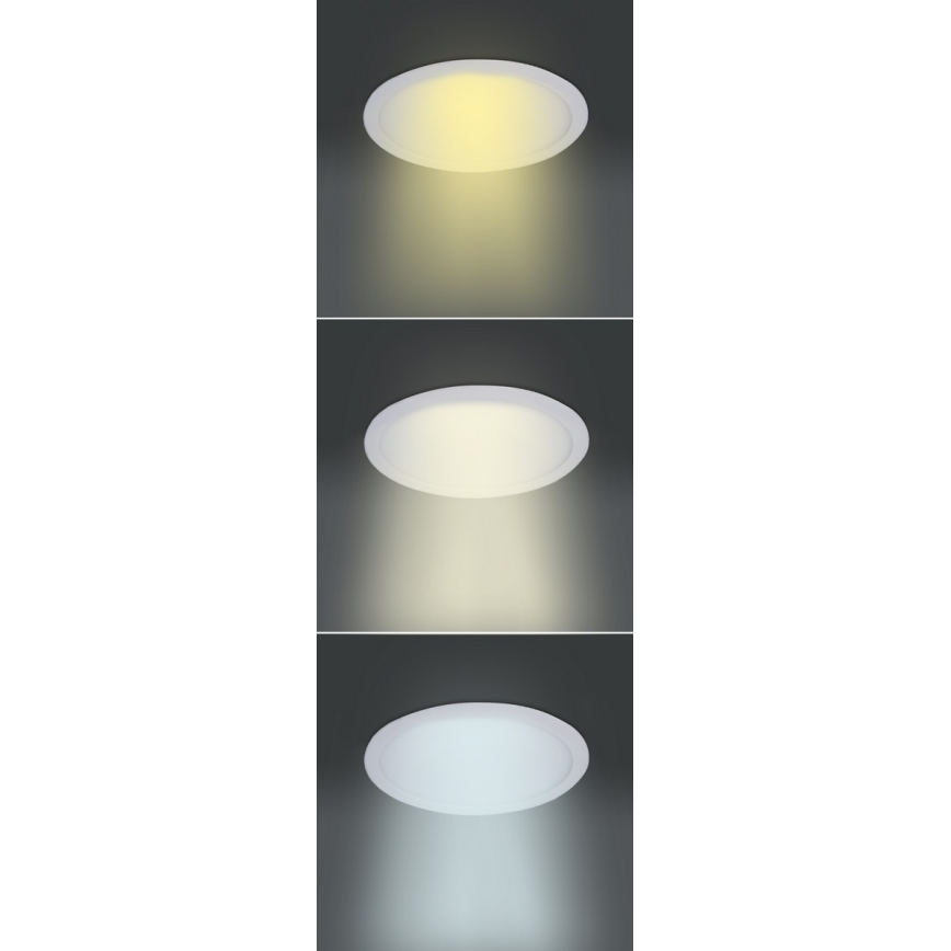 Faretto da incasso LED/24W/230V 3000/4000/6000K Ø 30 cm bianco
