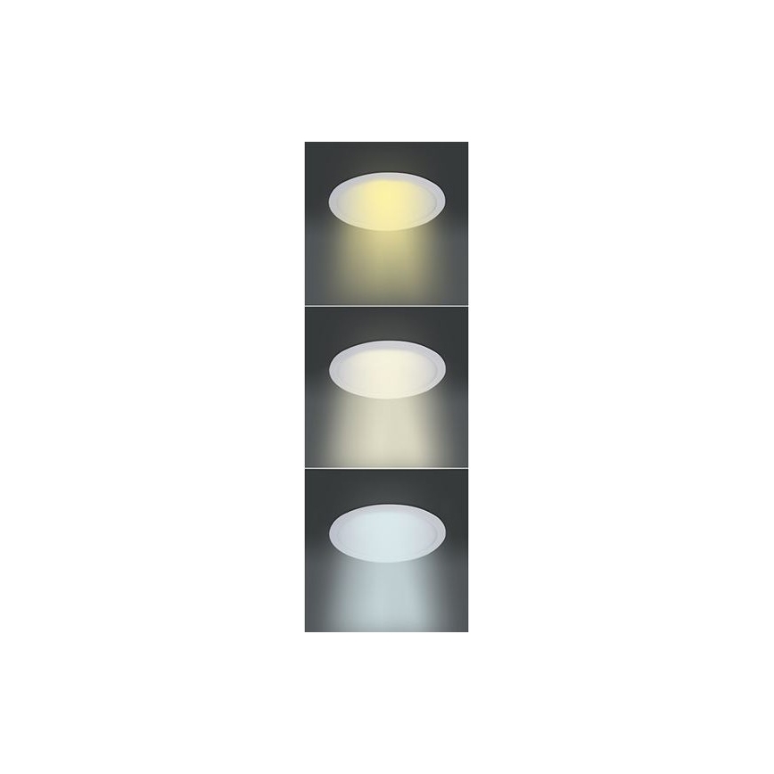 Pannello LED 6W 230V, 3000/4000/6000K, Ø 12 cm, bianco
