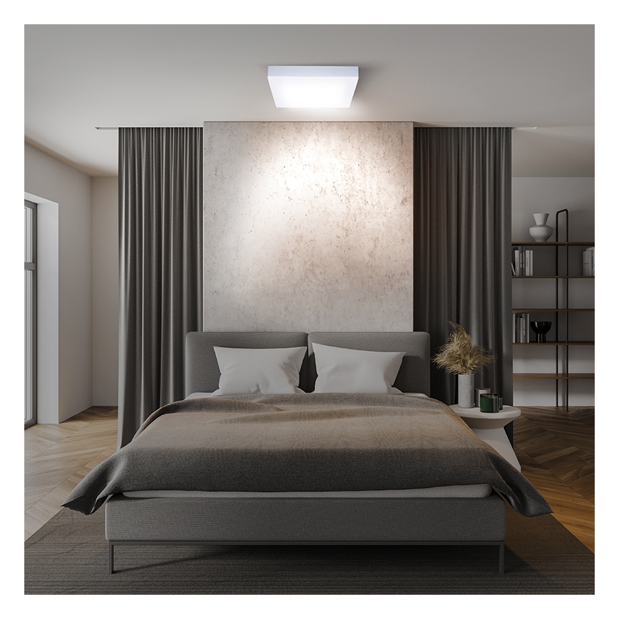 Plafoniera LED/18W/230V 3000/4000/6000K 22,5x22,5 cm bianca