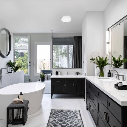 Pannello LED 2 in 1 (a plafone o ad incasso) LED/12W/230V 3000/4000/6000K Ø17 cm IP54 bianco