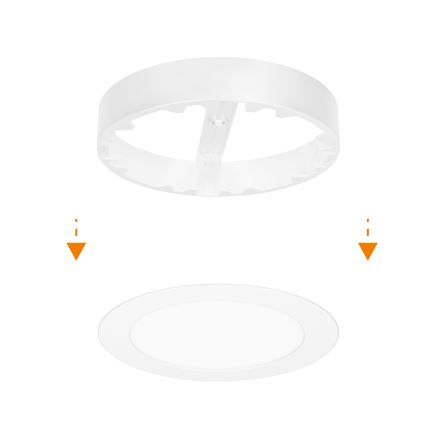 Pannello LED 2 in 1 (a plafone o ad incasso) LED/12W/230V 3000/4000/6000K Ø17 cm IP54 bianco