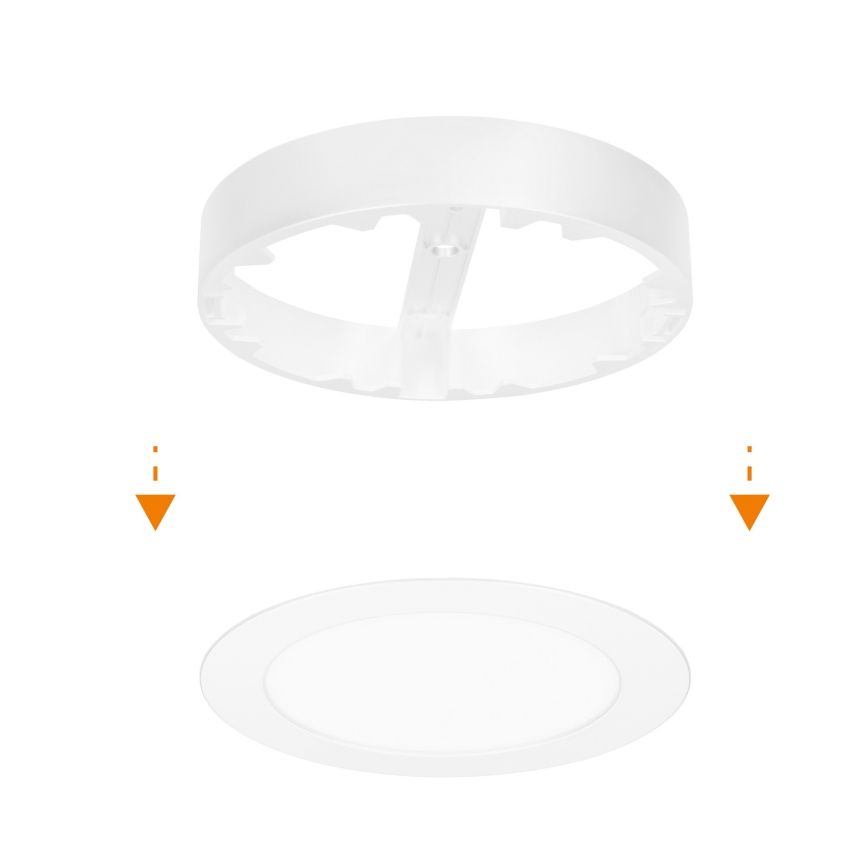 Pannello LED 2 in 1 (a plafone o ad incasso) LED/12W/230V 3000/4000/6000K Ø17 cm IP54 bianco