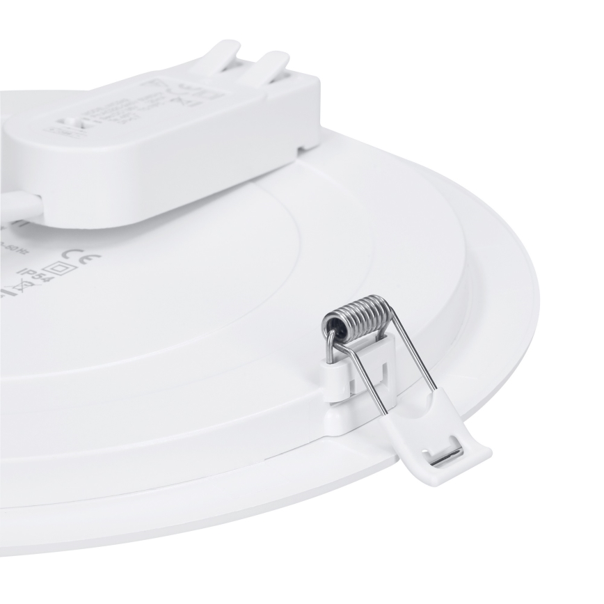 Plafoniera/pannello LED 2-in-1 a superficie/da incasso 24W/230V 3000/4000/6000K Ø 30 cm IP54 argento