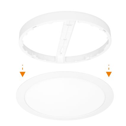 Pannello LED a plafone/da incasso 2-in-1 24W/230V 3000/4000/6000K Ø 30 cm IP54 bianco