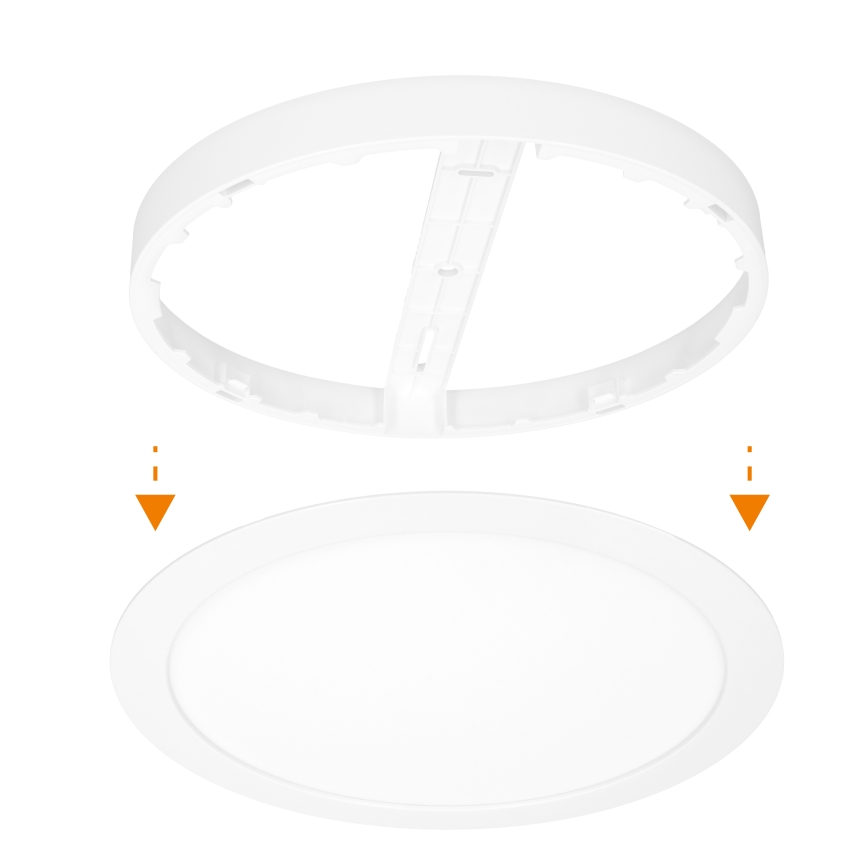 Pannello LED a plafone/da incasso 2-in-1 24W/230V 3000/4000/6000K Ø 30 cm IP54 bianco