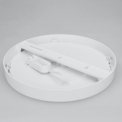 Pannello LED a plafone/da incasso 2-in-1 24W/230V 3000/4000/6000K Ø 30 cm IP54 bianco