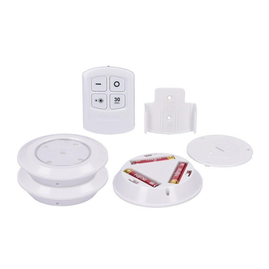 SET 3x Lampada LED dimmerabile con telecomando LED/3xAAA