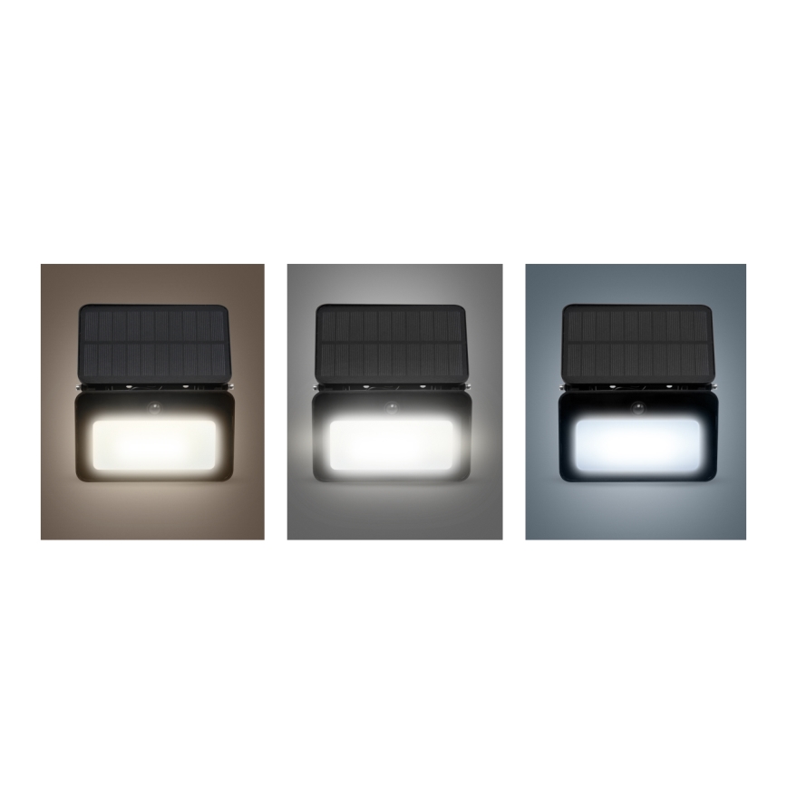 Faretto solare dimmerabile a LED con sensore di movimento e crepuscolare LED/6W/3,7V 2200 mAh 3000/4000/6500K IP65