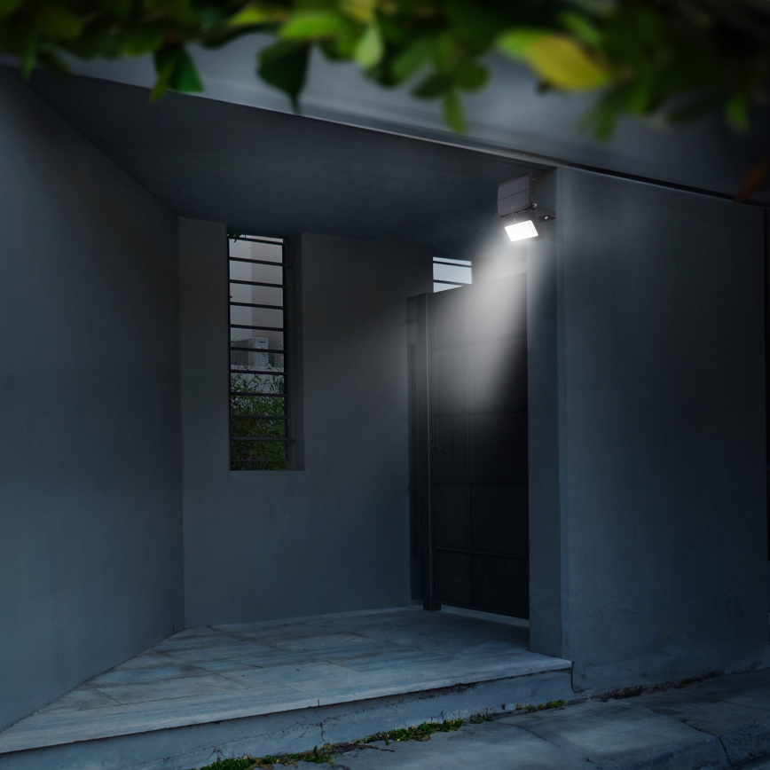 LED Faro solare dimmerabile con sensore di movimento e crepuscolare LED/6W/3,7V 2200 mAh 3000/4000/6500K IP65