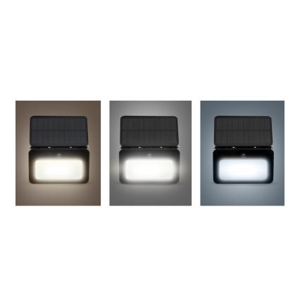 LED Faro solare dimmerabile con sensore di movimento e crepuscolare LED/6W/3,7V 2200 mAh 3000/4000/6500K IP65