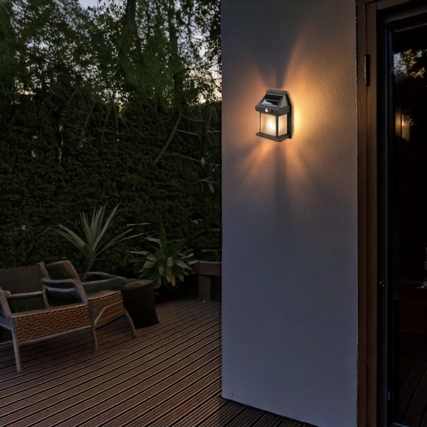 Lanterna solare dimmerabile a LED con sensore, 3,7 V, IP44, 1200 mAh