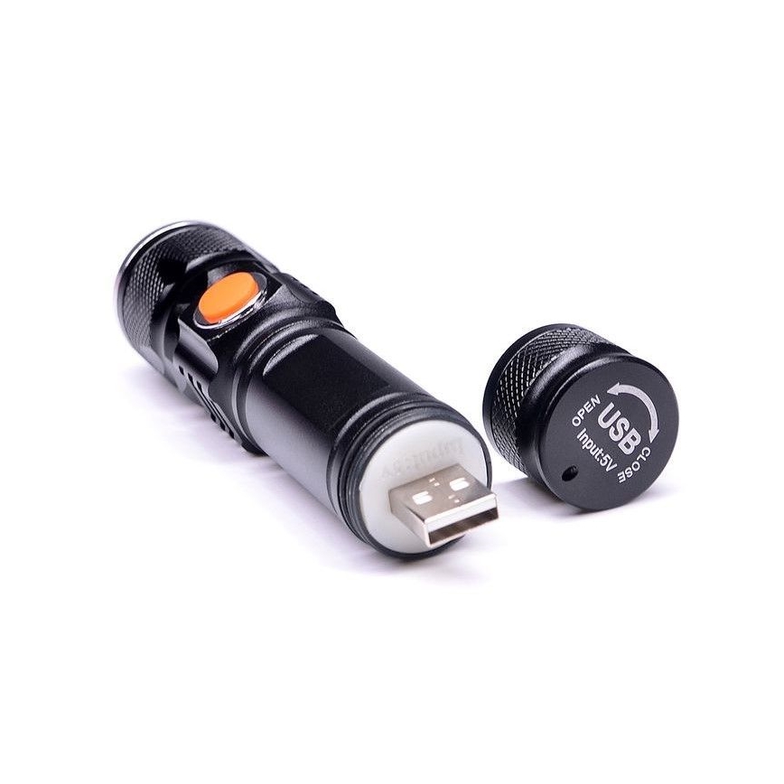 Solight WN31 - Torcia LED ricaricabile USB LED/3W/3,7V IP44