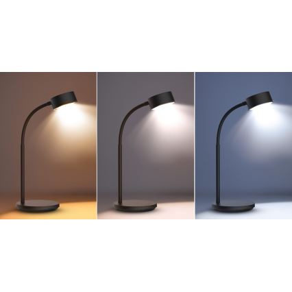 Lampada da tavolo LED dimmerabile con funzione Touch LED/4,5W/5V 3000/4000/6500K nero