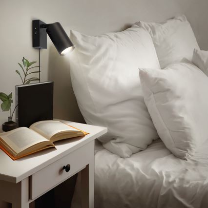 Applique da parete CELE 1xGU10/30W/230V nero