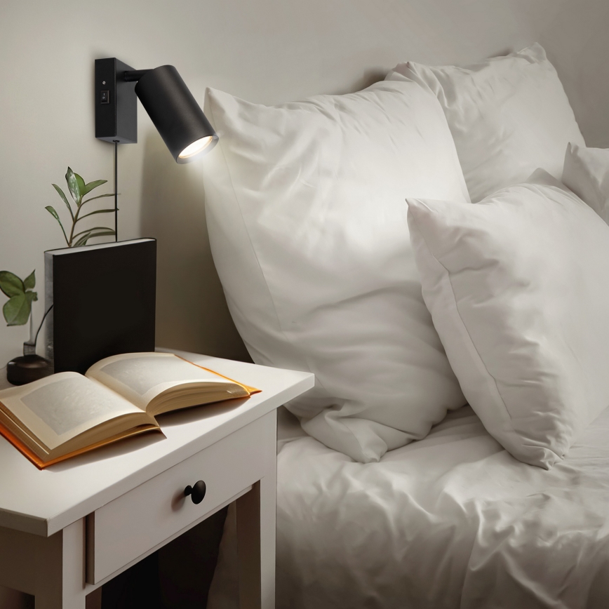 Applique da parete CELE 1xGU10/30W/230V nero