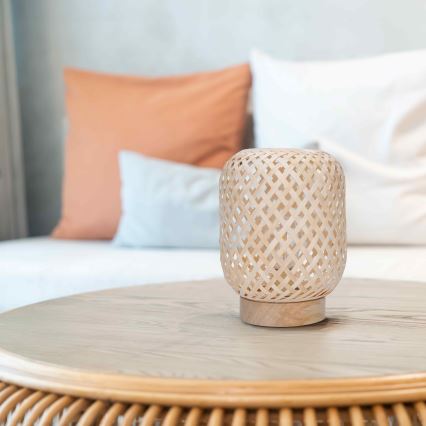 LED Lampada da tavolo decorativa BOHO LED/2xAAA rattan