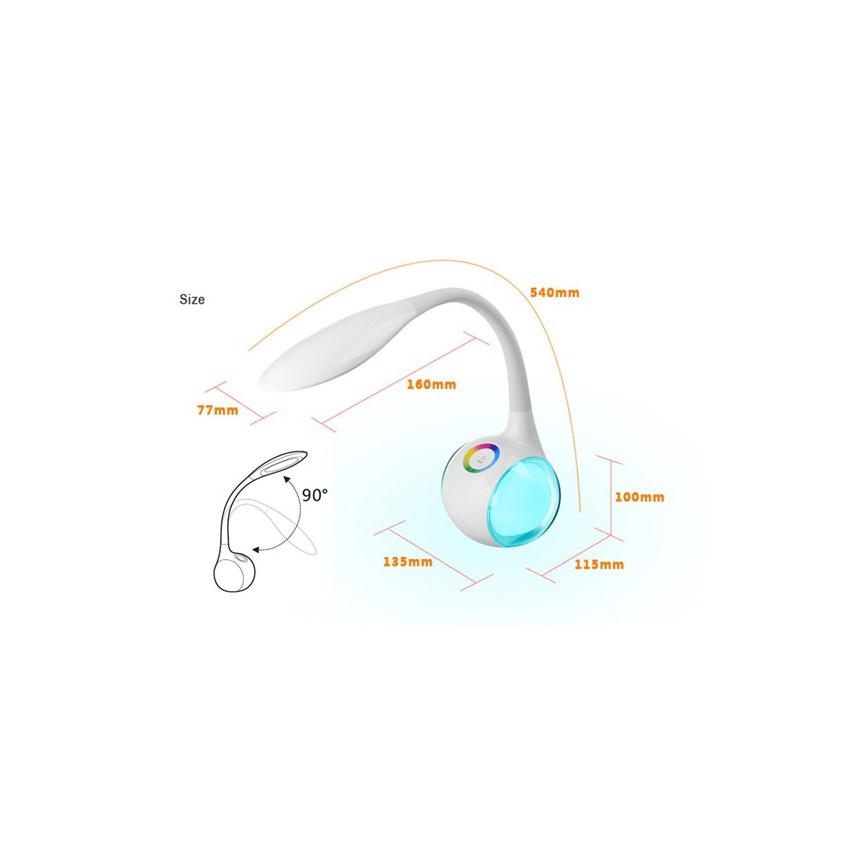Lampada LED RGB da tavolo dimmerabile LED/6W/230V
