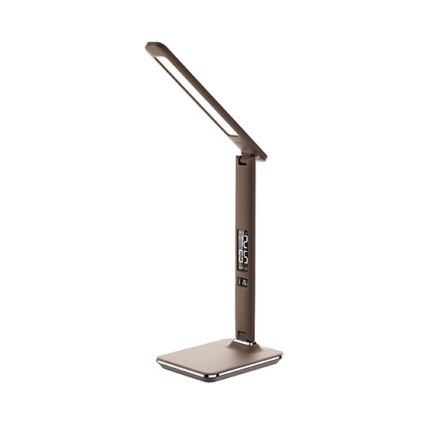 Lampada LED da tavolo con display LED/9W/230V marrone