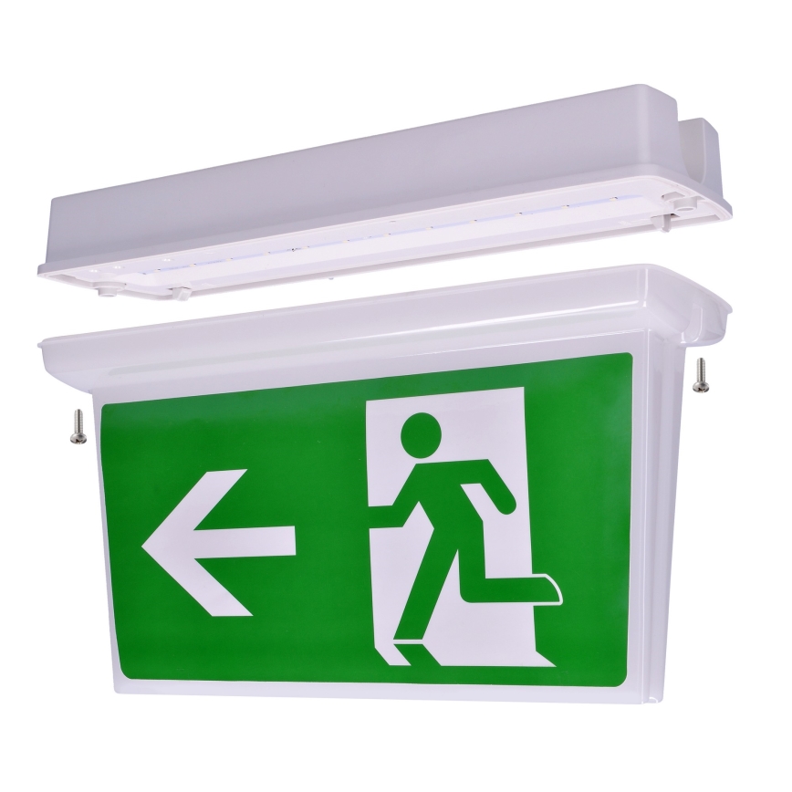 Pannello da soffitto per illuminazione d'emergenza con pittogrammi