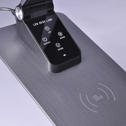 Lampada da tavolo LED dimmerabile con ricarica wireless	 LED/10W/230V cromo opaco