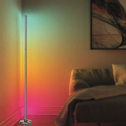 Lampada da terra LED RGB dimmerabile RAINBOW LED/18W/230V Wi-Fi Tuya + telecomando