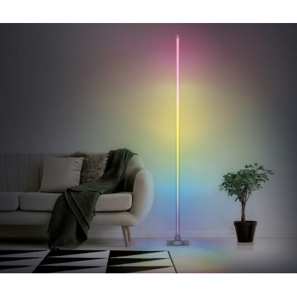 Lampada da terra LED RGB dimmerabile RAINBOW LED/18W/230V Wi-Fi Tuya + telecomando