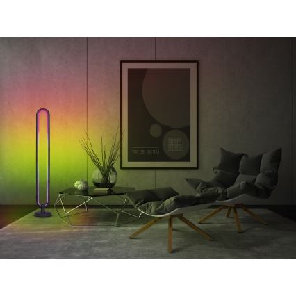 Lampada da terra LED RGB dimmerabile RAINBOW LED/20W/230V Wi-Fi Tuya + telecomando