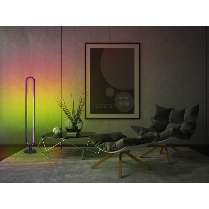 Lampada da terra LED RGB dimmerabile RAINBOW LED/20W/230V Wi-Fi Tuya + telecomando