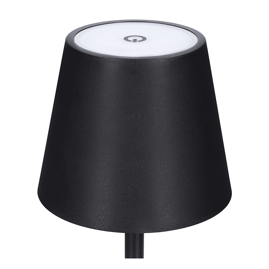 Lampada da tavolo ricaricabile a LED dimmerabile a sfioramento LUCCA LED/3,7V 3000/4000/6500K 2000 mAh nera