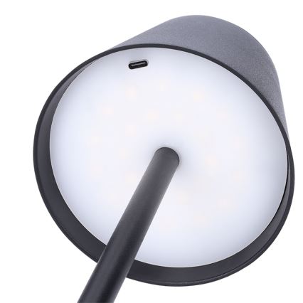 Lampada da tavolo ricaricabile a LED dimmerabile a sfioramento LUCCA LED/3,7V 3000/4000/6500K 2000 mAh nera