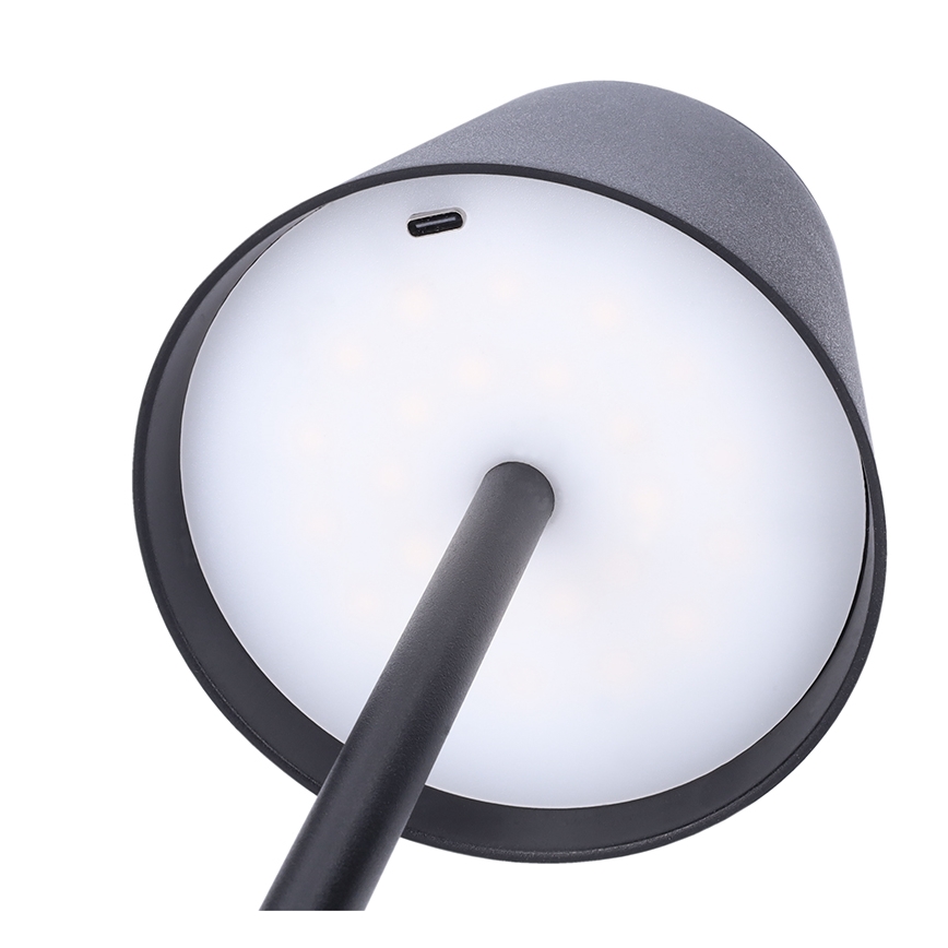 Lampada da tavolo ricaricabile a LED dimmerabile a sfioramento LUCCA LED/3,7V 3000/4000/6500K 2000 mAh nera
