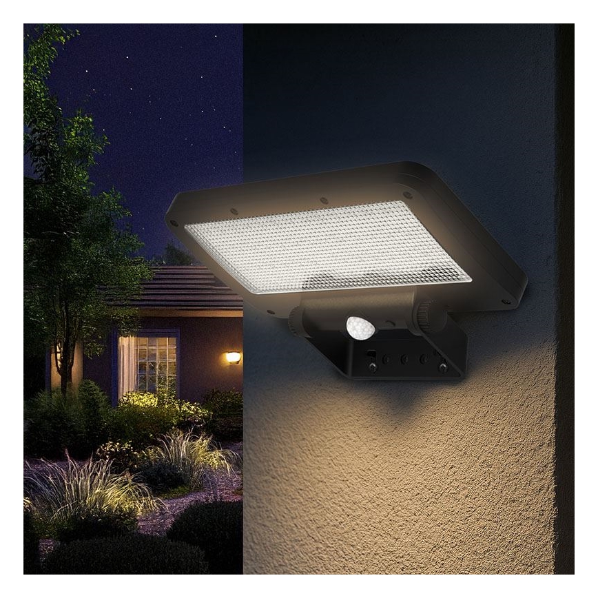 Proiettore solare LED con sensore LED/5W/3,7V 1500 mAh IP54