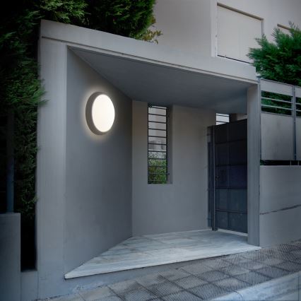 Applique a LED da esterno LED/20W/230V 4000K IP54 grigio arrotondato