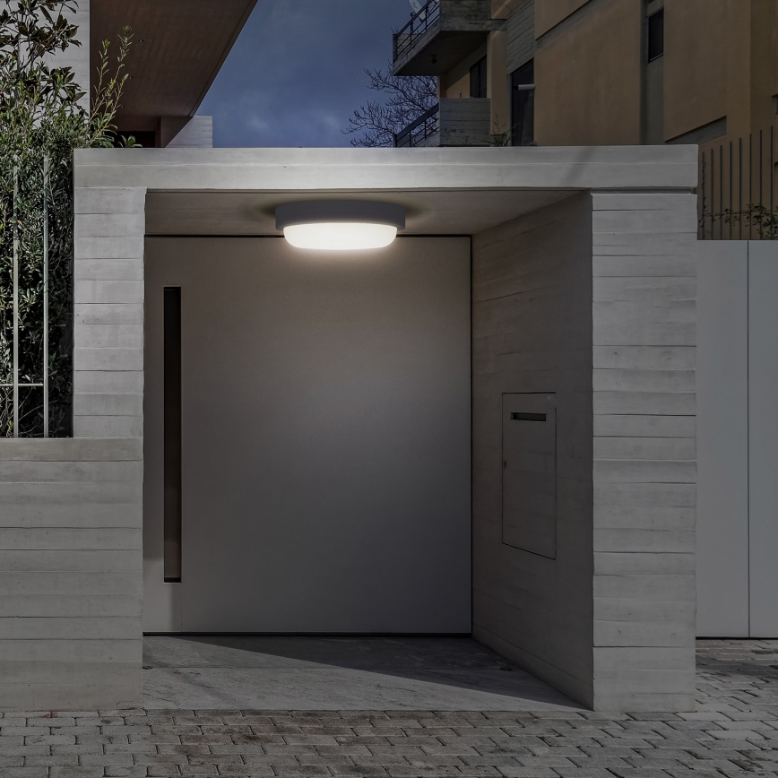 Applique a LED da esterno LED/20W/230V 4000K IP54 grigio arrotondato