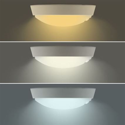 Applique da esterno a LED con sensore 2-in-1, 20W, 230V, 3000/4000/6500K, IP65, Ø 22 cm
