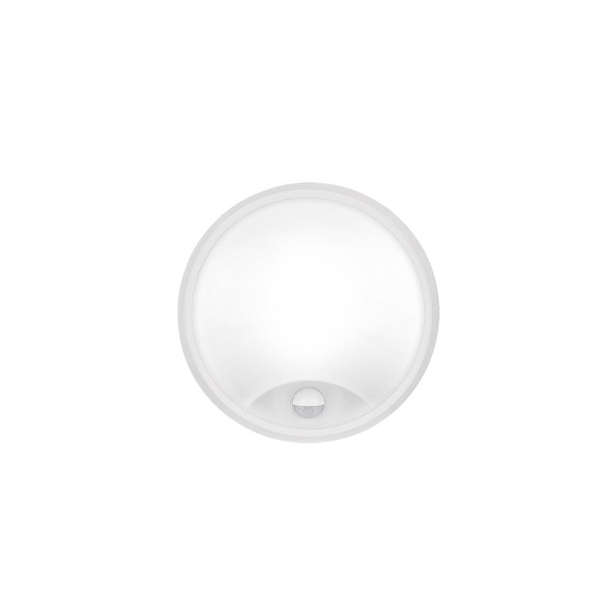 Applique da esterno a LED con sensore 2-in-1, 20W, 230V, 3000/4000/6500K, IP65, Ø 22 cm
