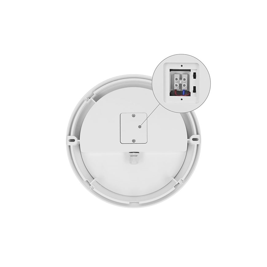 Applique da esterno a LED con sensore 2-in-1, 20W, 230V, 3000/4000/6500K, IP65, Ø 22 cm