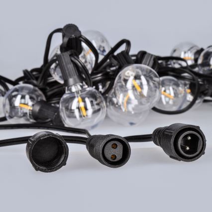 LED catena decorativa da esterno GIRLANDA 25xE12 20m IP44 bianco caldo