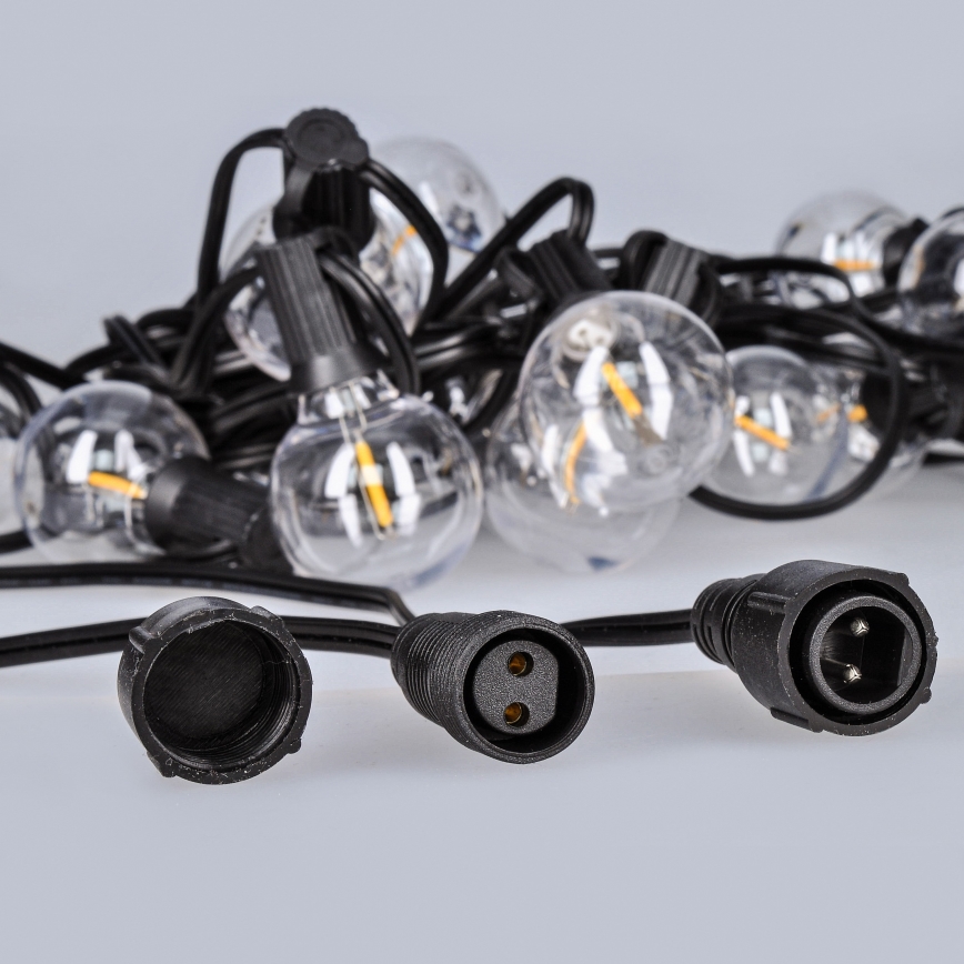 LED catena decorativa da esterno GIRLANDA 25xE12 20m IP44 bianco caldo