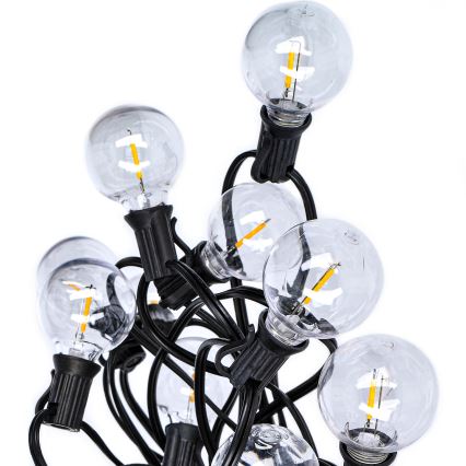 LED catena decorativa da esterno GIRLANDA 25xE12 20m IP44 bianco caldo