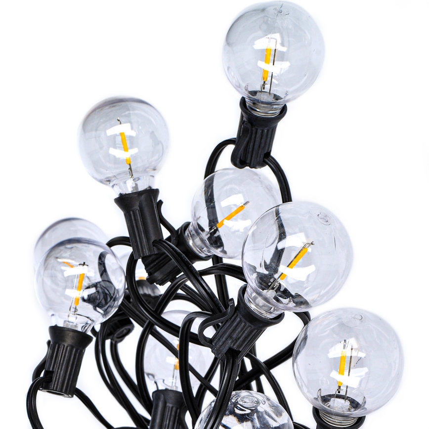 LED catena decorativa da esterno GIRLANDA 25xE12 20m IP44 bianco caldo