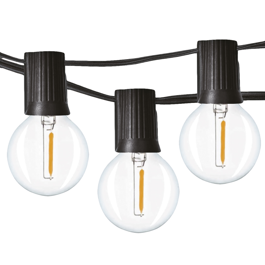 LED catena decorativa da esterno GIRLANDA 25xE12 20m IP44 bianco caldo