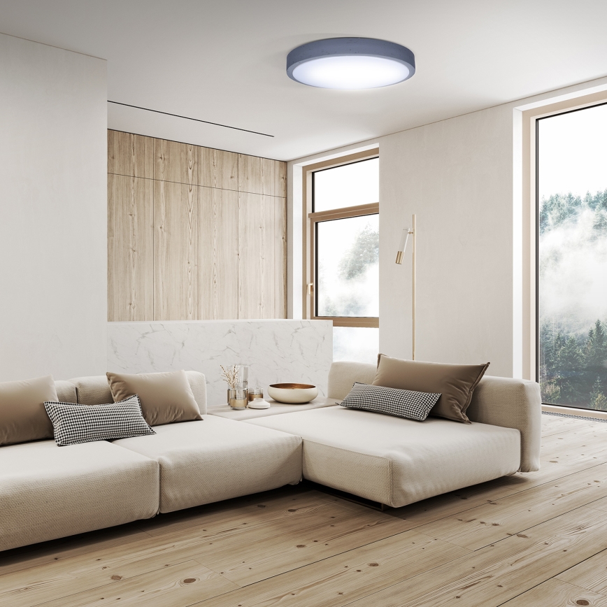 Plafoniera LED dimmerabile GREY LED/48W/230V 3000-6500K grigio diametro 38 cm + telecomando