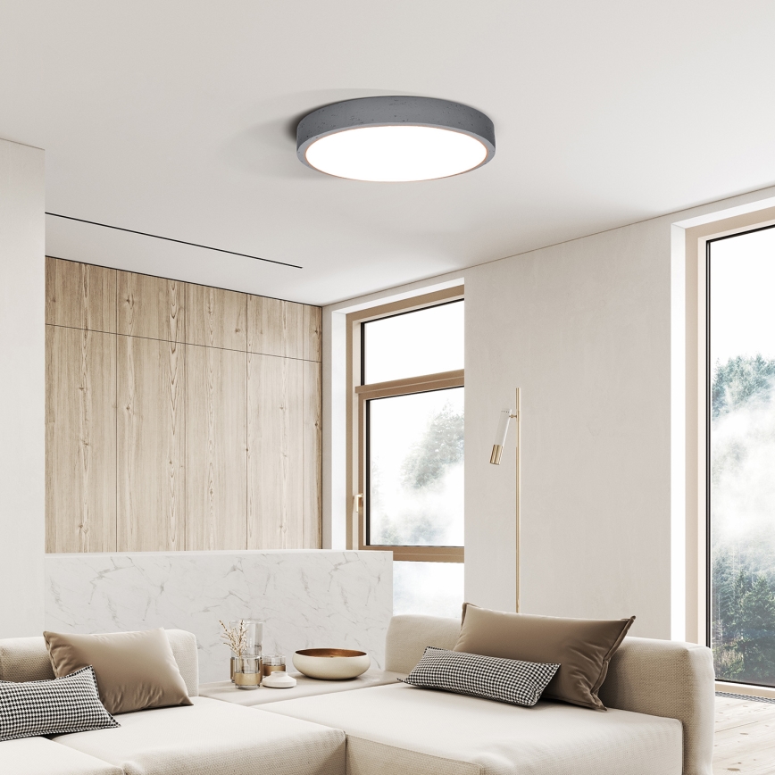 Plafoniera LED dimmerabile GREY LED/48W/230V 3000-6500K grigio diametro 38 cm + telecomando