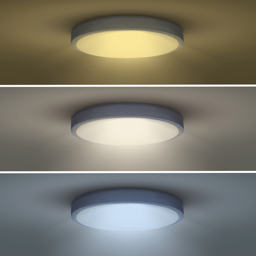 Plafoniera LED dimmerabile GREY LED/48W/230V 3000-6500K grigio diametro 38 cm + telecomando