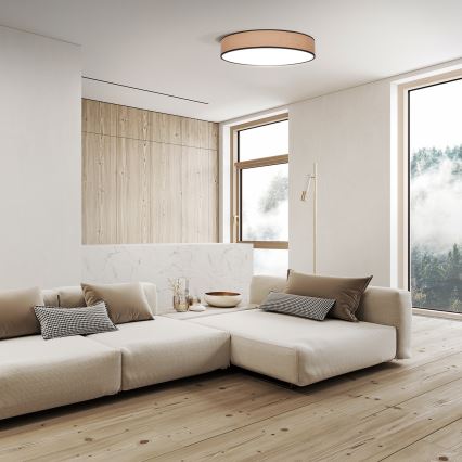 Plafoniera LED dimmerabile BROWNIE LED/48W/230V 3000-6500K marrone diametro 40 cm + telecomando