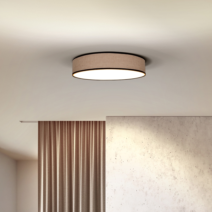 Plafoniera LED dimmerabile BROWNIE LED/48W/230V 3000-6500K marrone diametro 40 cm + telecomando